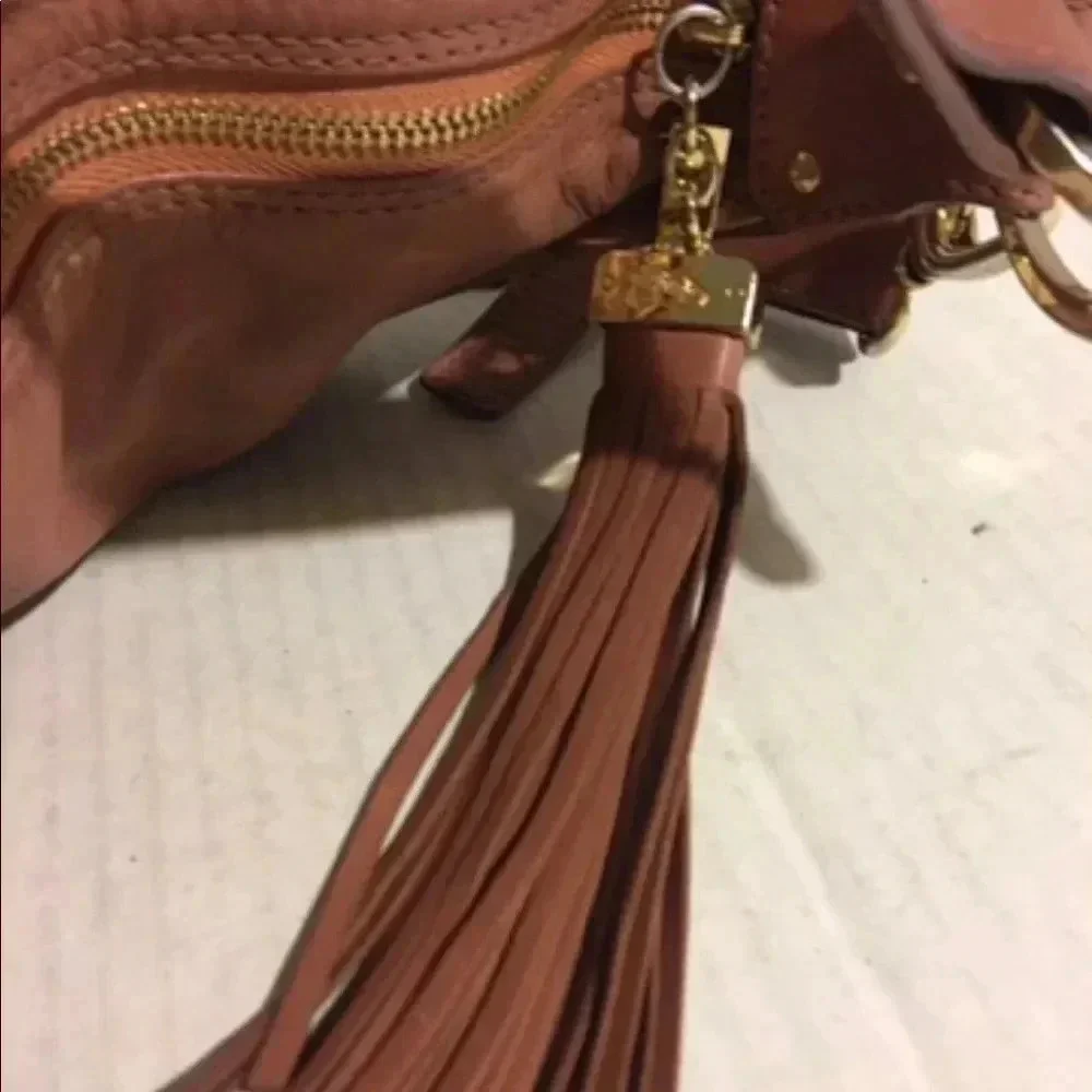 Jenrigo pale pink leather hobo handbag